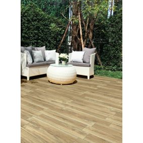 Carrelage sol extérieur Woodland imitation bois 15 x 90 cm