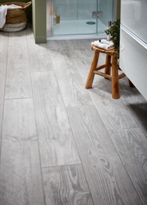 Carrelage sol gris 20 x 120 cm Cotage