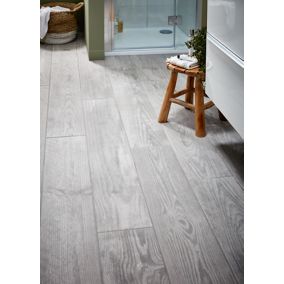 Carrelage sol gris 20 x 120 cm Cotage