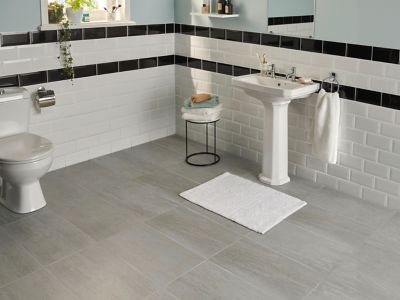 Carrelage sol gris 30 x 60 cm Soft Travertin