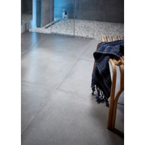 Carrelage sol gris 61,6 x 61,6 cm Konkrete