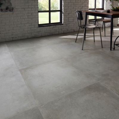 Carrelage sol gris 80 x 80 cm Kontainer