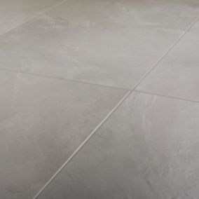 Carrelage sol gris clair 60 x 60 cm Floated