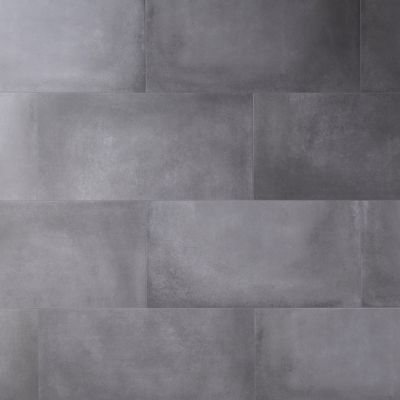 Carrelage sol gris foncé effet béton L.60 x l.30 cm x ép.10 mm, Smooth
