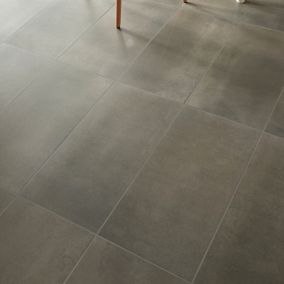 Carrelage sol gris lapatto 30 x 60 cm Metalized