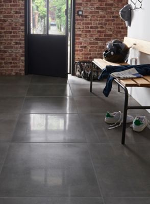 Carrelage sol gris lapatto 60 x 60 cm Metalized