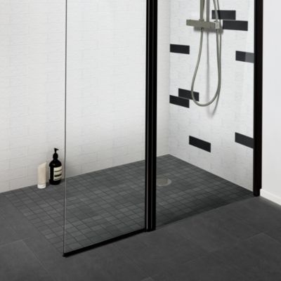 Carrelage sol intérieur anthracite L.60 x l.30 cm, Slate