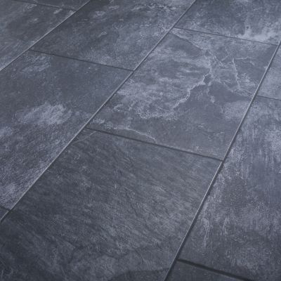 Carrelage sol intérieur anthracite L.61,5 x l.30,8 cm x ép.8 mm, Shaded