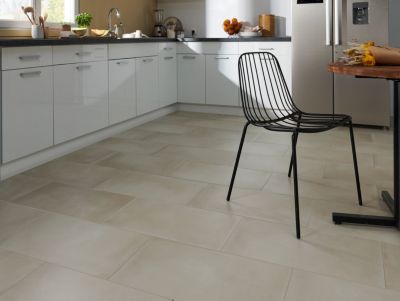 Carrelage sol intérieur beige effet béton L.60 x L.30 cm x ép.10 mm, Smooth