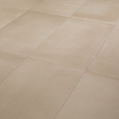 Carrelage sol intérieur beige effet béton L.60 x L.30 cm x ép.10 mm, Smooth
