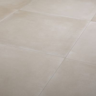 Carrelage sol intérieur beige effet béton L.60 x L.60 cm x ép.10 mm, Smooth