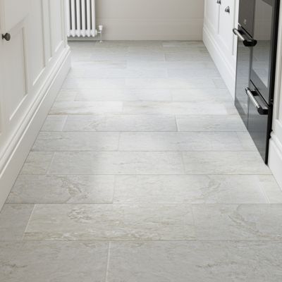 Carrelage sol intérieur beige effet pierre 61,5 x l.30,8 cm x ép.8 mm, Shaded