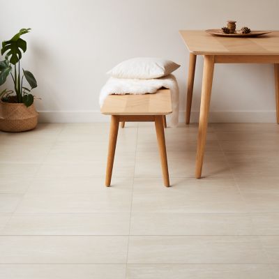 Carrelage sol intérieur beige effet pierre L.60 x l.30 cm x ép.8 mm, Soft Travertin