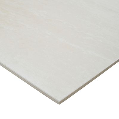 Carrelage sol intérieur beige effet pierre L.60 x l.60 cm x ép.9,2 mm, Soft Travertin