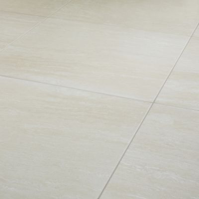 Carrelage sol intérieur beige effet pierre L.60 x l.60 cm x ép.9,2 mm, Soft Travertin