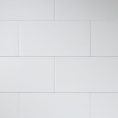 Carrelage sol intérieur blanc effet pierre L.60 x l.30 cm x ép.9 mm, Plain