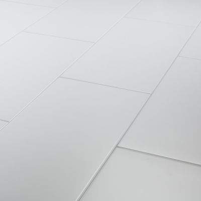 Carrelage sol intérieur blanc effet pierre L.60 x l.30 cm x ép.9 mm, Plain