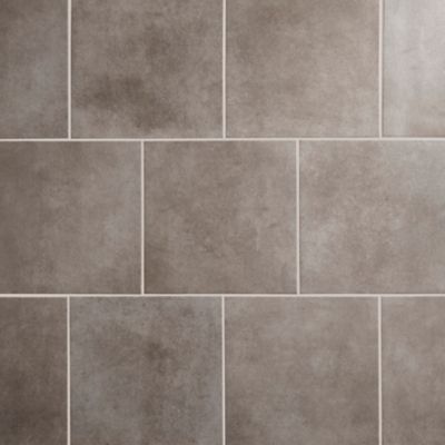 Carrelage sol intérieur effet béton gris L.42,6 x l.42,6 cm x ép.7,4 mm, Konkrete