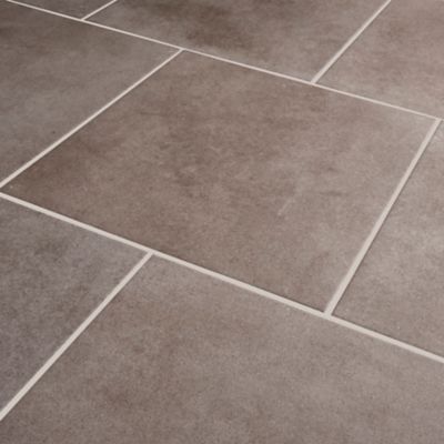 Carrelage sol intérieur effet béton gris L.42,6 x l.42,6 cm x ép.7,4 mm, Konkrete