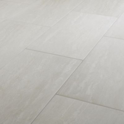 Carrelage sol intérieur effet pierre ivoire L.60 x l.30 cm x ép.8 mm, Soft Travertin