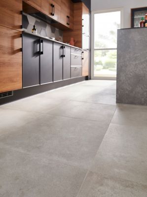 Carrelage sol intérieur gris effet béton L.60 x l.60 cm x ép.10 mm, Smooth