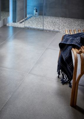 Carrelage sol intérieur gris effet béton L.61,6 x l.61,6 cm x ép.8,5 mm, Konkrete
