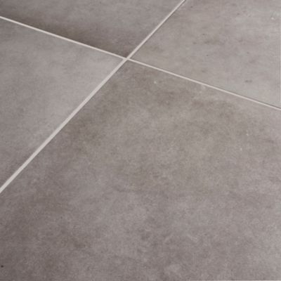 Carrelage sol intérieur gris effet béton L.61,6 x l.61,6 cm x ép.8,5 mm, Konkrete