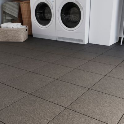 Carrelage sol intérieur gris L.33,3 x l.33,3 cm x ép.7 mm passage intense, Porphyre