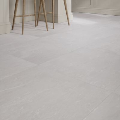 Carrelage sol intérieur ivoire effet pierre L.60 x l.60 cm x ép.9,2 mm, Soft Travertin