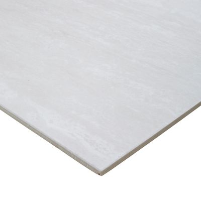 Carrelage sol intérieur ivoire effet pierre L.60 x l.60 cm x ép.9,2 mm, Soft Travertin