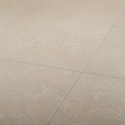 Carrelage sol intérieur taupe beige effet pierre L.61,5 x l.61,5 cm x ép.9 mm, Soft Lime Stone