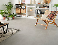 Carrelage sol Lounge aspect béton gris clair 30 x 60 cm