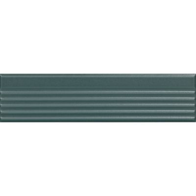 Carrelage sol / mur brique à relief uni bleu vert 5,6x23,2 cm MODULO ...