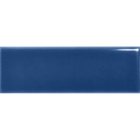 Carrelage sol / mur briquette rectangulaire uni bleu foncé brillant 5X15 cm FÄRGBLOCK LUCIDO OCEANO FGB105L