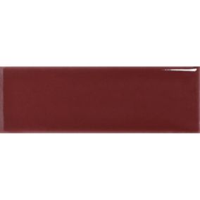 Carrelage sol / mur briquette rectangulaire uni rouge brillant 5X15 cm FÄRGBLOCK LUCIDO BORGOGNA FGB111L