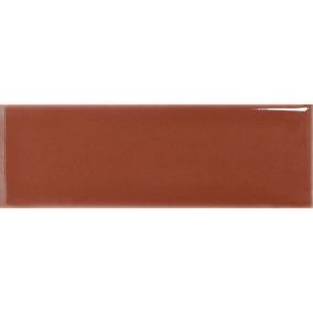 Carrelage sol / mur briquette rectangulaire uni rouge brillant 5X15 cm FÄRGBLOCK LUCIDO CANNELLA FGB110L