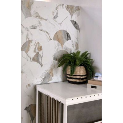 Carrelage sol / mur écaillon poisson effet marbre grand format NIKOI TULUM KIRUNA