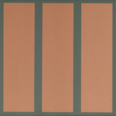 Carrelage sol / mur décor géométrique vvert et terracotta 18,6x18,6 cm OLTRE3 Verde Cotto