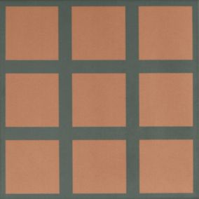 Carrelage sol / mur décor mosaique vert et terracotta 18,6x18,6 cm OLTRE9 Verde Cotto