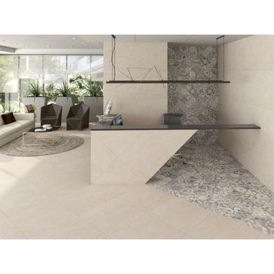 Carrelage sol / mur effet béton beige 60x60 cm NASSAU CREMA