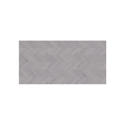 Carrelage sol / mur effet béton design chevron gris 60x120 cm SEINE RILSE GRIS