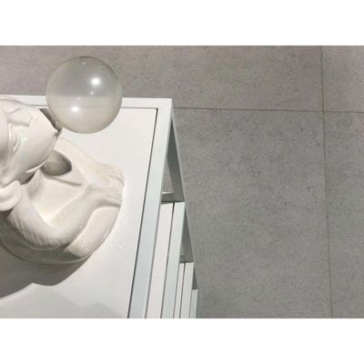Carrelage sol / mur effet béton gris anthracite 120x120 cm NASSAU GRAFITO