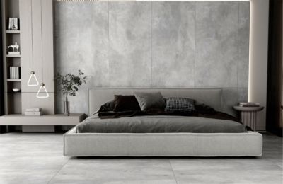 Carrelage sol / mur effet béton gris CONCRETE GREY l.60 x L.120 cm Mat LIMCARO