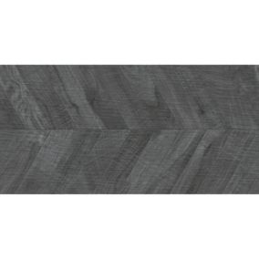 Carrelage sol / mur effet bois design chevron 60x120 cm ARTWOOD CHEVRON BLACK (vendu par boite de 1.44m2)