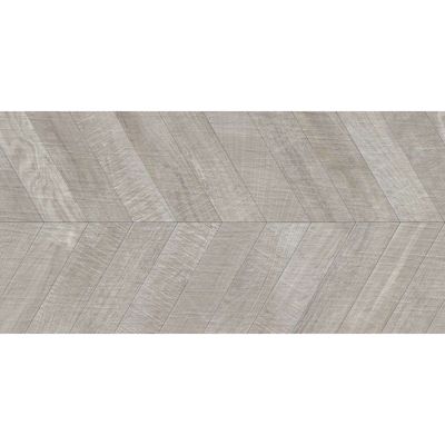 Carrelage sol / mur effet bois design chevron 60x120 cm ARTWOOD CHEVRON GREY