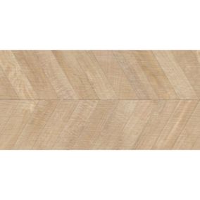 Carrelage sol / mur effet bois design chevron  60x120 cm ARTWOOD CHEVRON MAPPLE (vendu par boite de 1.44m2)