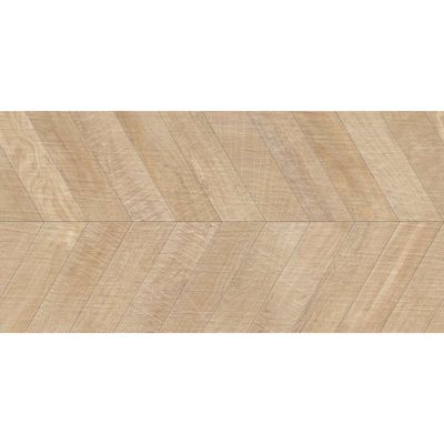 Carrelage sol / mur effet bois design chevron 60x120 cm ARTWOOD CHEVRON MAPPLE