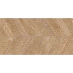 Carrelage sol / mur effet bois design chevron  60x120 cm ARTWOOD CHEVRON NATURAL(vendu par boite de 1.44m2)