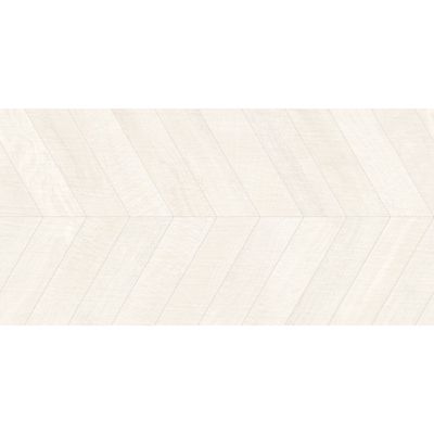Carrelage sol / mur effet bois design chevron 60x120 cm ARTWOOD CHEVRON WHITE