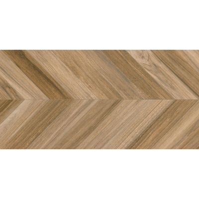 Carrelage sol / mur effet bois design chevron BELICE AGADIR NOCE 60x120 cm